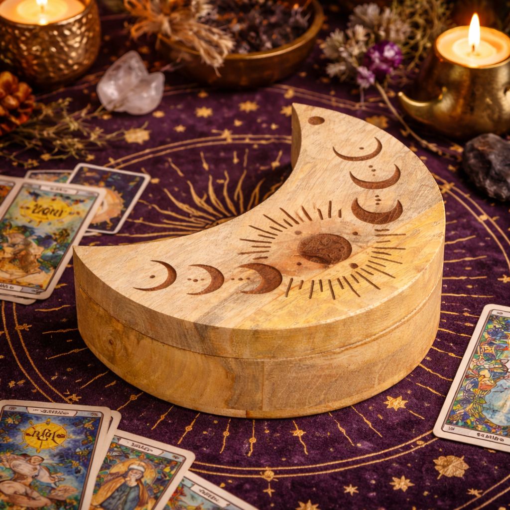 Caja deslizante con forma de luna