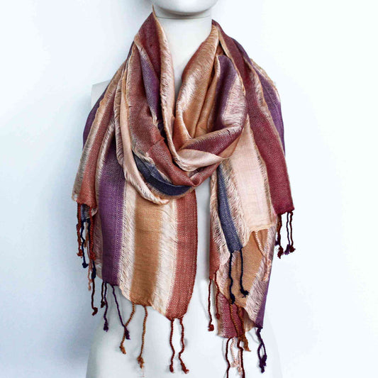 Bufandas bohemias indias grandes - 70x180cm - Verdes al azar