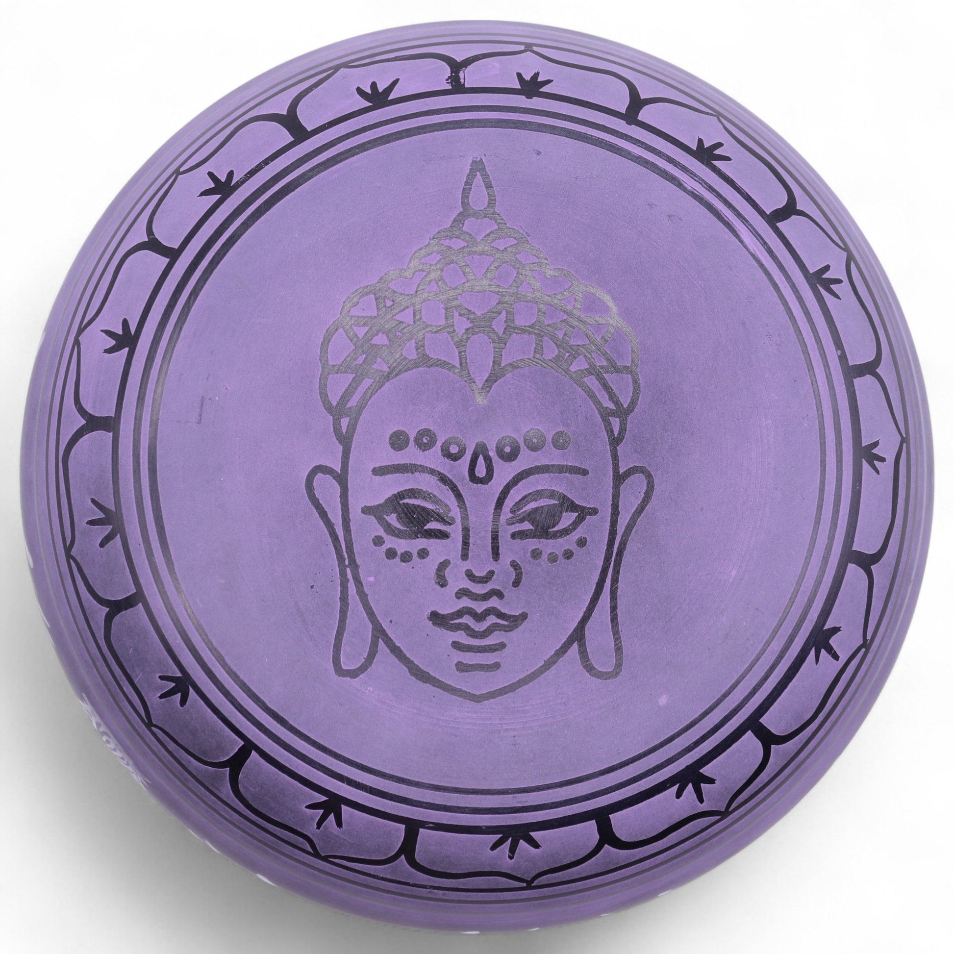 Cuenco tibetano en forma de hongo - Purple Haze (23x10,5 cm, 1,3 kg) - Artículos Tibetanos