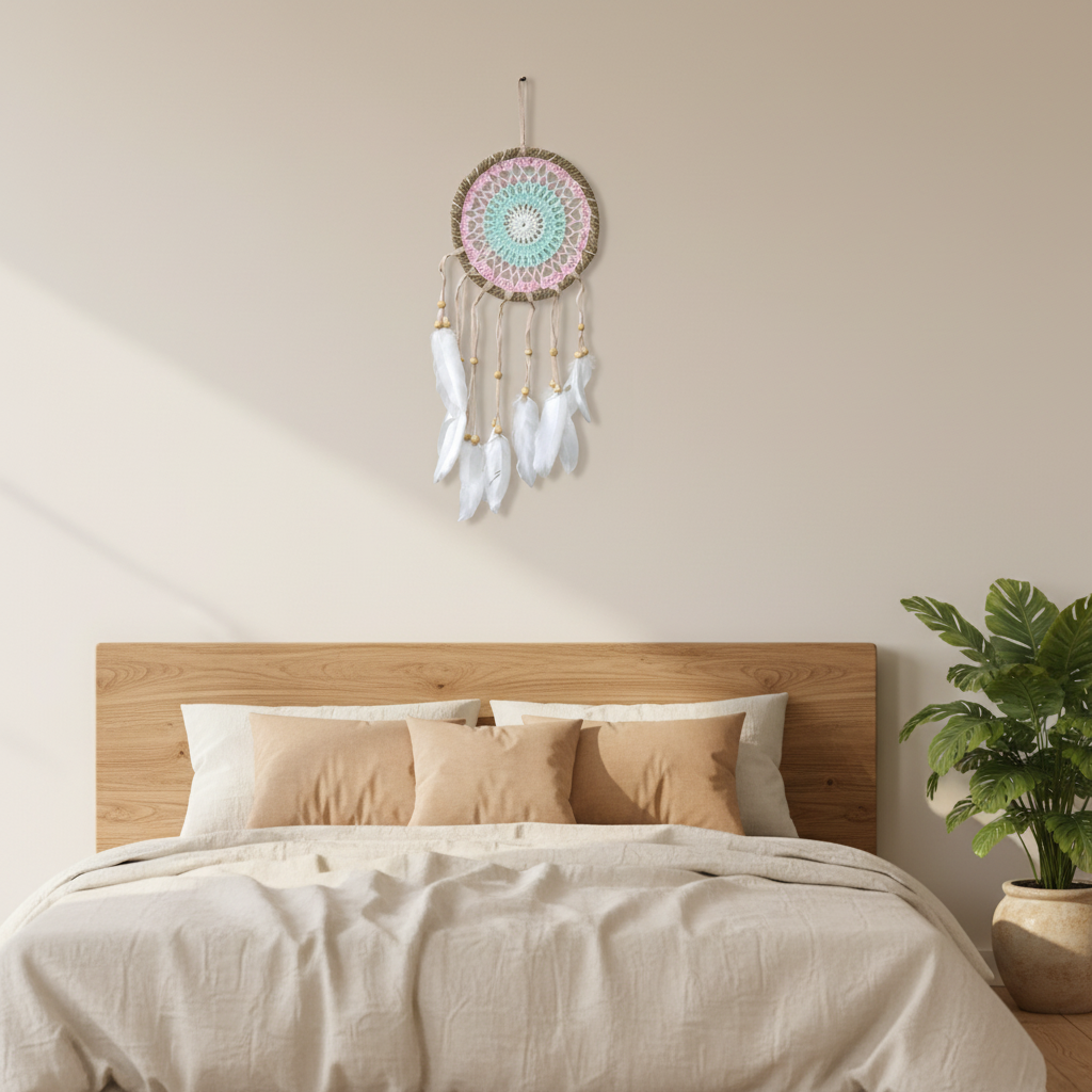Dreamcatcher-Macrame Pink 16cm (Assorted Colors)