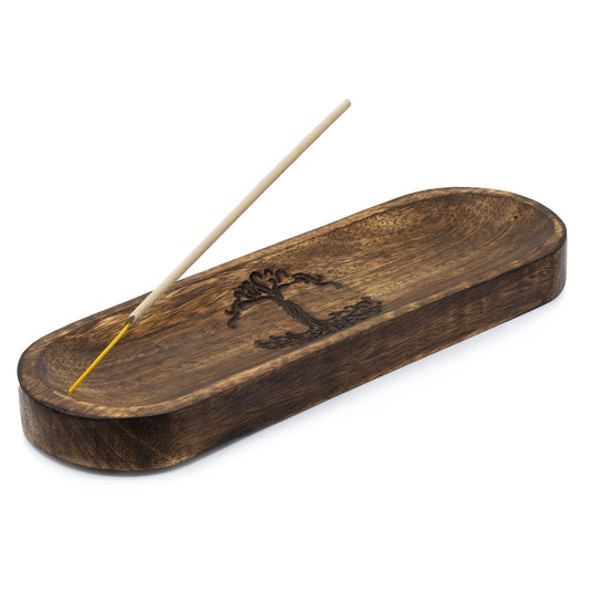 Bandeja grande para incienso 30x10cm - Árbol de la Vida - Soporte de Incienso