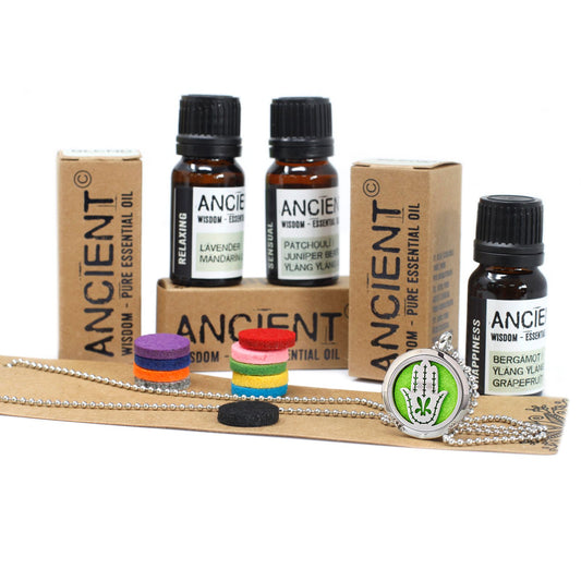 30mm Mano de Fatima Difusores de Aromaterapia + Aceites Esenciales - Collares Difusores de Aromaterapia