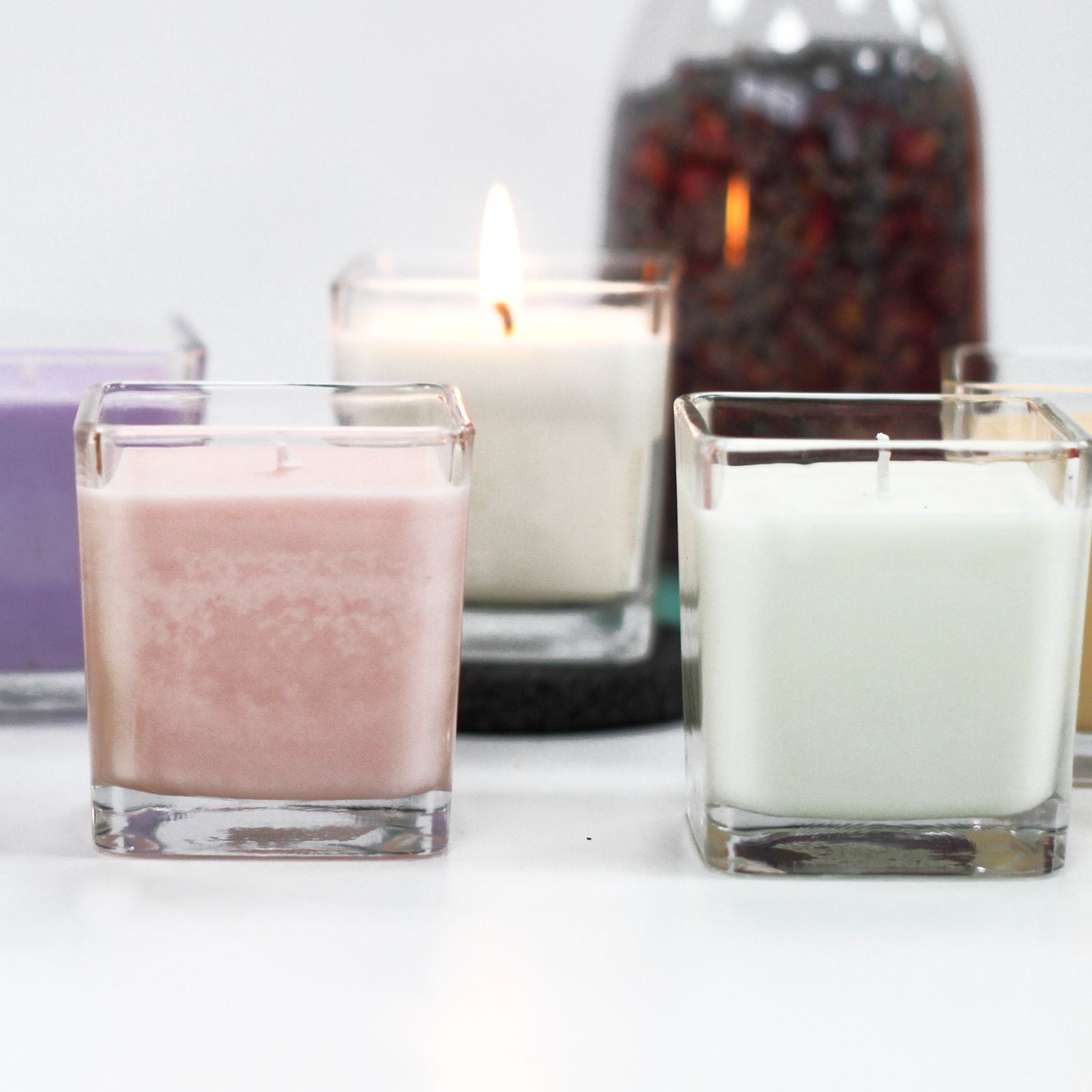 Velas de Soya sin Etiqueta- Cucumber & Mint - Velas de cera de soja sin etiqueta, cucumber mint