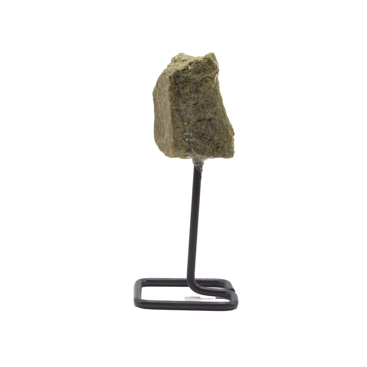 Muestra mineral en soporte metálico - epidoto - Especímenes Minerales Raros