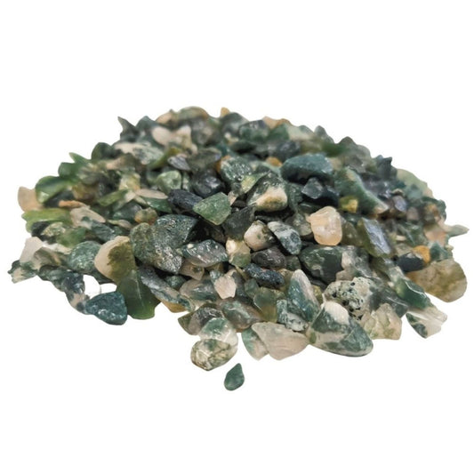 Moss Agate Gemstone Chips Bulk - 1KG - Gemas mixtas