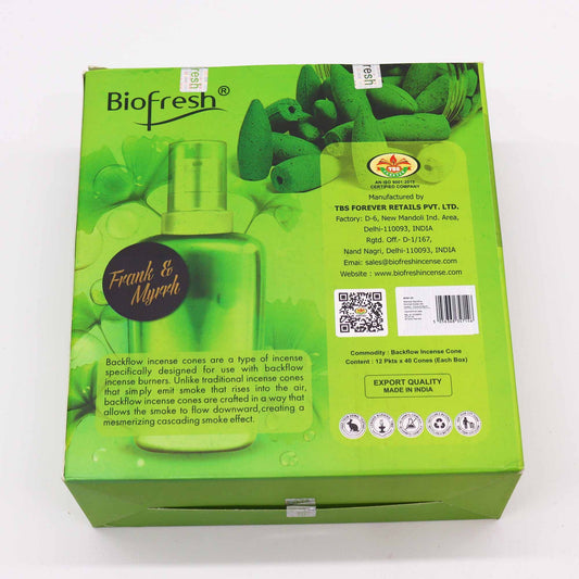 Conos de incienso Biofresh Backflow (40 conos) - Frank & Myrrh - Conos de Incienso Backflow Biofresh