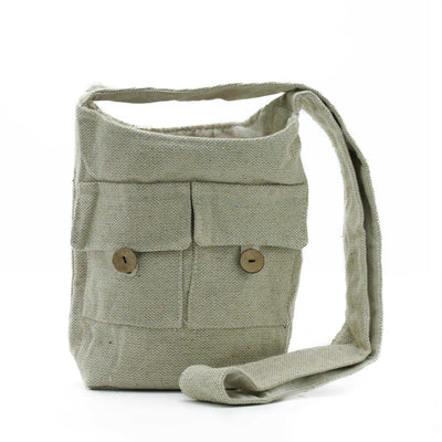 Two-Pocket Bag in Natural Tones - Natural - Medium