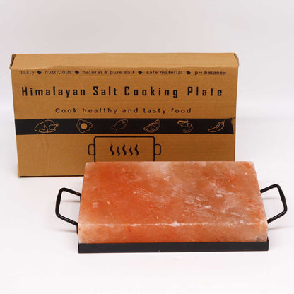 Plato para barbacoa con sal del Himalaya - 30x20x5cm