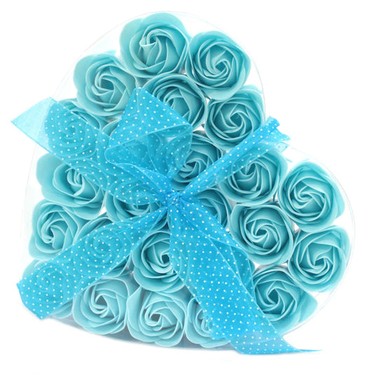 Set 24 Rosas de Jabón Azules