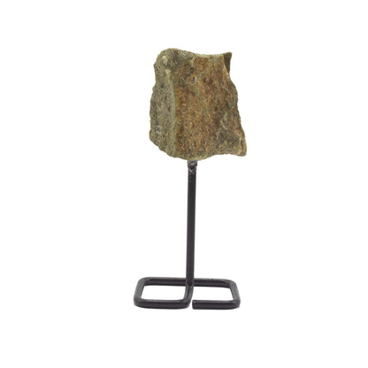 Muestra mineral en soporte metálico - epidoto - Especímenes Minerales Raros