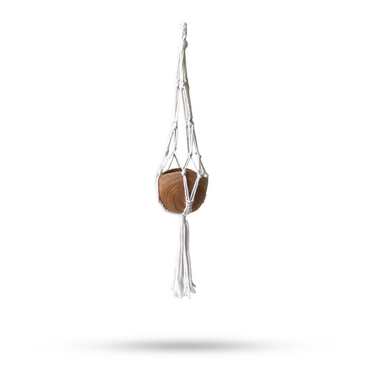 Macrame Classic Plant Hanger - Natural Lrg pot