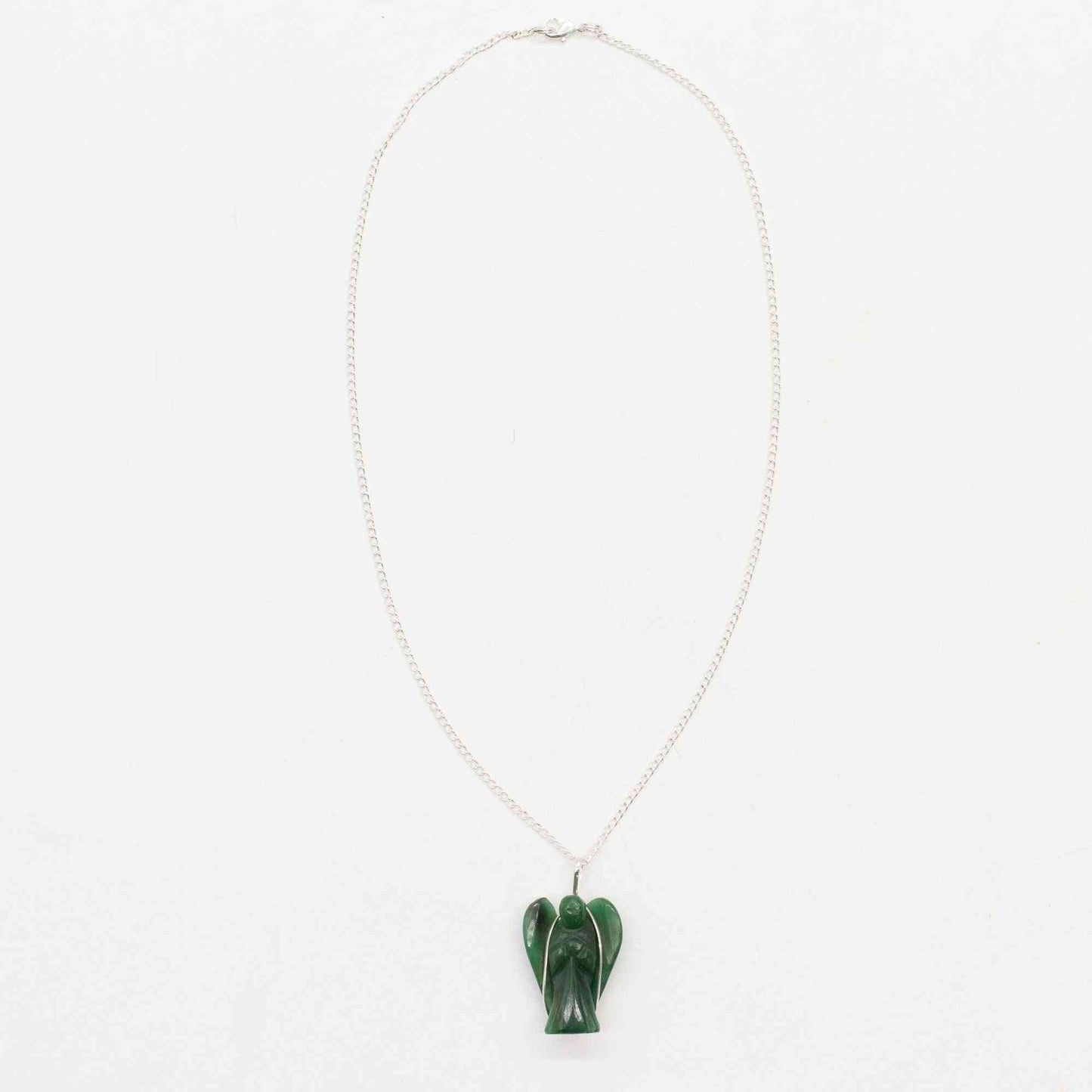 Colgante de ángel guardián de gema - aventurina verde