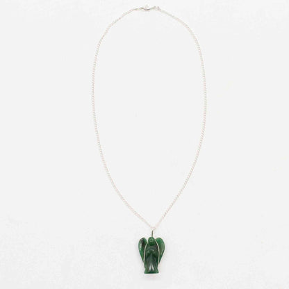 Colgante de ángel guardián de gema - aventurina verde