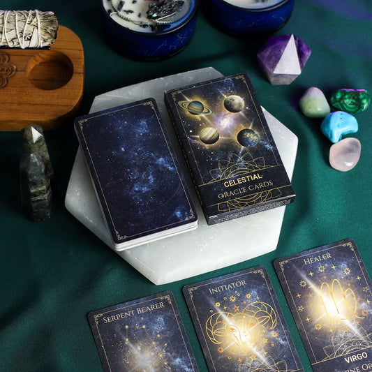 Cartas de Oráculo del Atlas de Energía Celestial - Baraja Espiritual - Cartas de oráculo