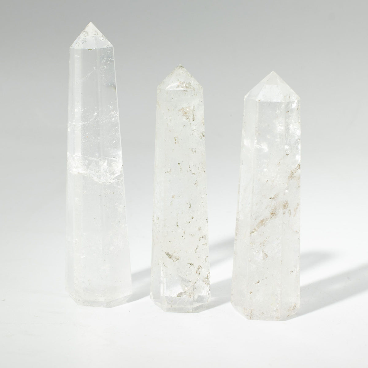 Punta de obelisco de seis caras de piedra preciosa aprox. 11 cm - Cuarzo claro - Puntas del Obelisco de Piedras Preciosas