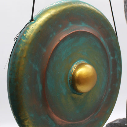 Gong de Meditación Mediano con Soporte - 50cm - Verde