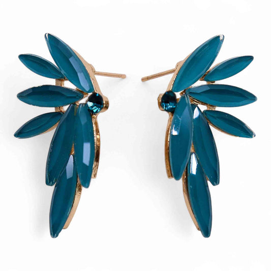 Pendientes de Cristal Vintage - Hadas - Verde Turquesa