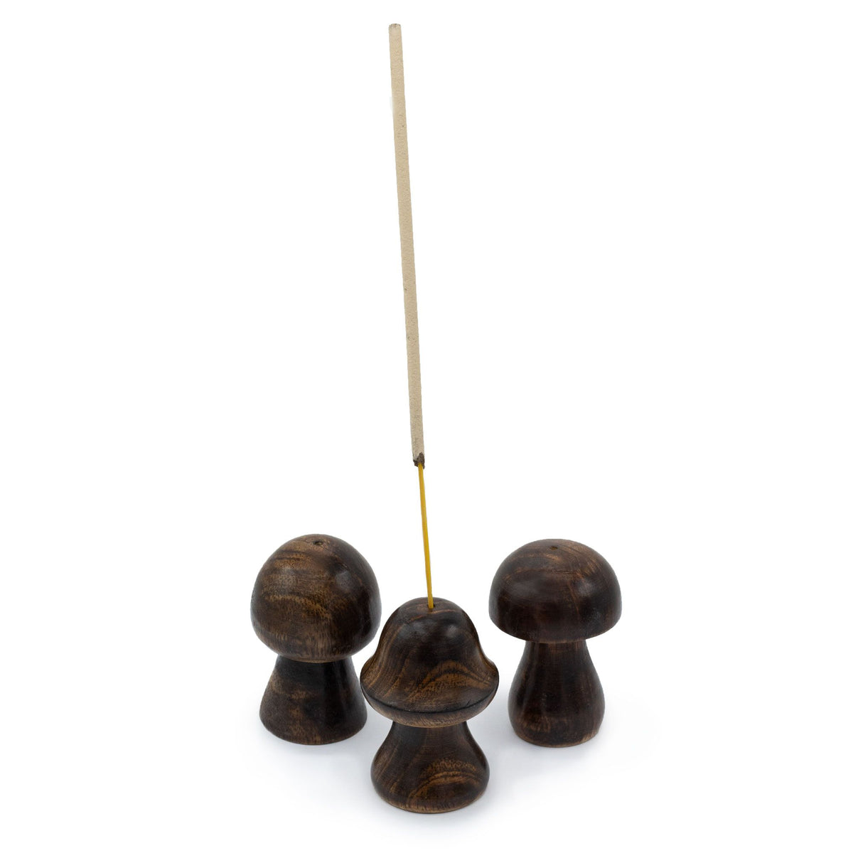 Set de 3 Mini Setas de Incienso (8cm 7cm 6.5cm) - Soporte de Incienso
