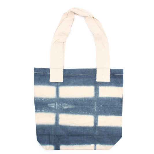 Bolsa de Algodon Natural con Diseño "Tie Dye" (220g)- 38x42x12cm - Rectángulos Grises - Asa Natural - imagen 4 - El Bazar de Tizar