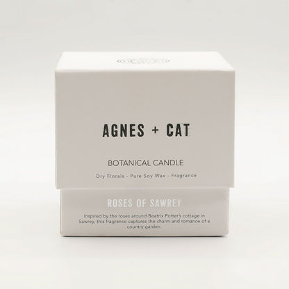Vela de cera de soja botánica Agnes + Cat - Roses of Sawrey - Agnes + Cat Velas botánicas de cera de soja, Cruelty Free