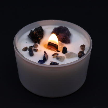 Velas de Cristal de Chakra  -Chakra del plexo solar - Velas de Cristal de Chakras, amatista