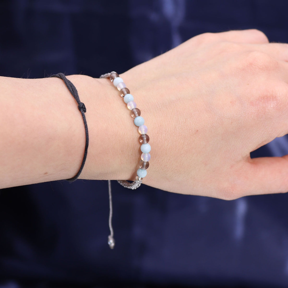 Vela de cristal del zodiaco con pulsera de piedras preciosas - Cáncer - Velas de cristal del zodiaco con brazalete de piedras