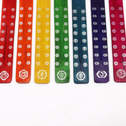 Quemador de incienso - Chakras ( Colores Variados) - Soporte de Incienso