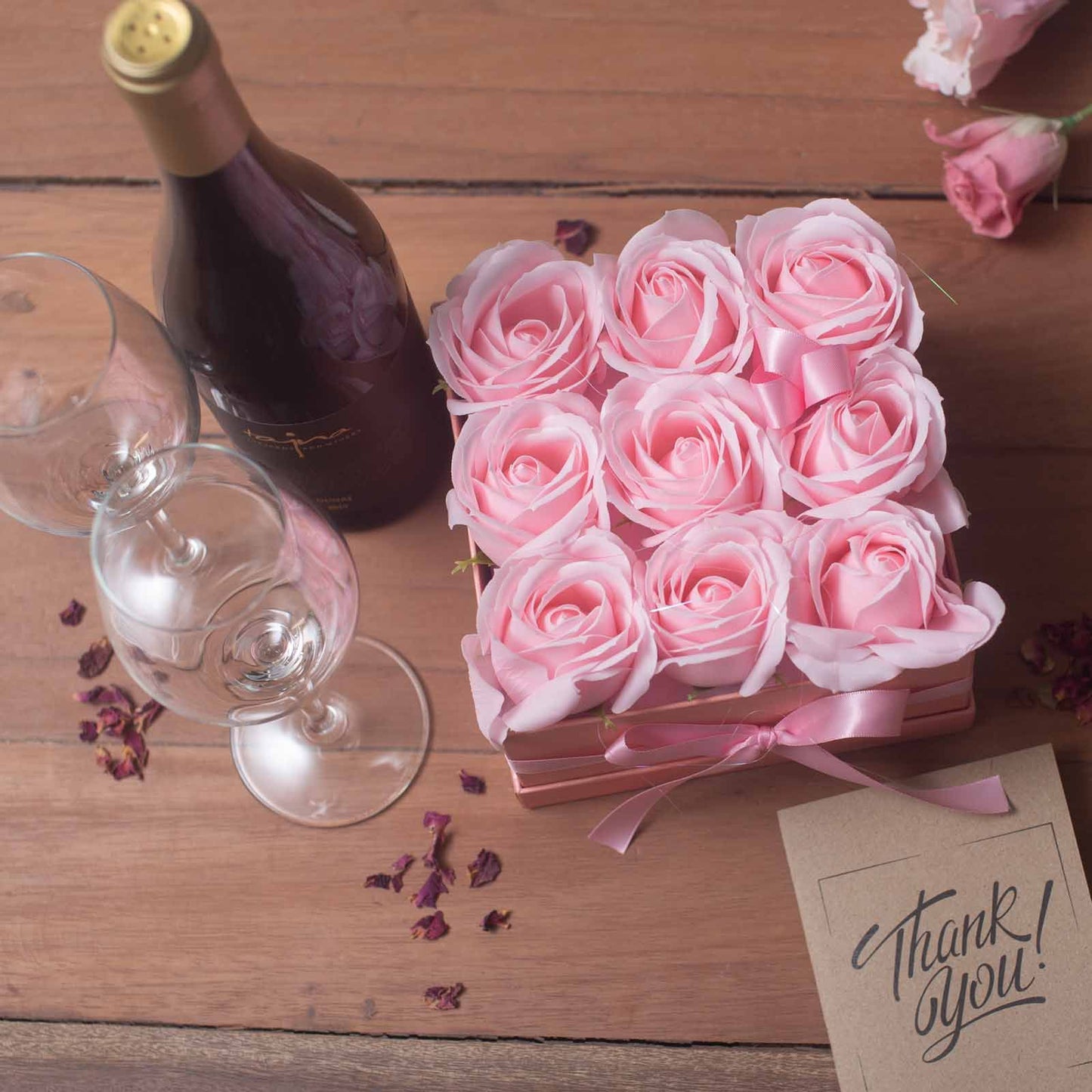 Caja de Regalo - Rosas de Jabón · 14 ud Rosa Redonda