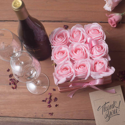 Caja de Regalo - Rosas de Jabón · 13 ud Rosa Corazón