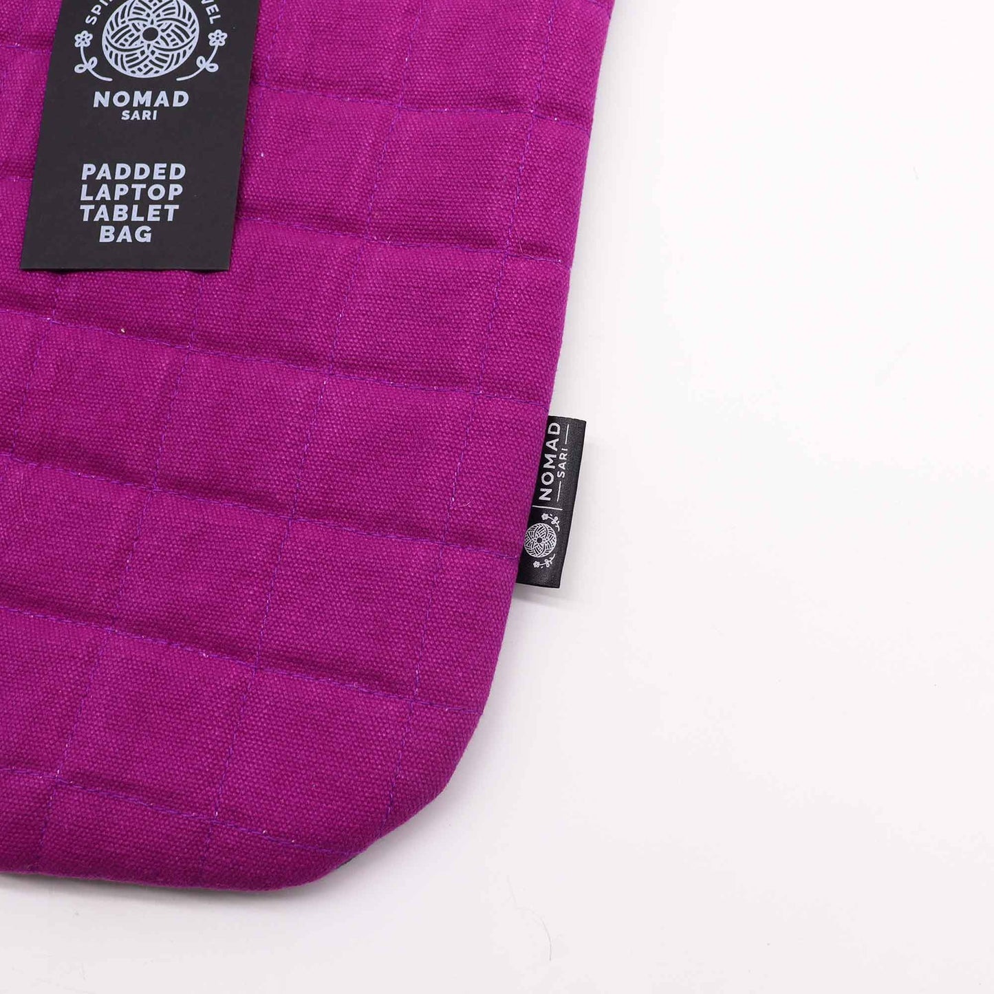 Funda acolchada para portátil - Púrpura Haze - Lavado de piedra de 14 oz
