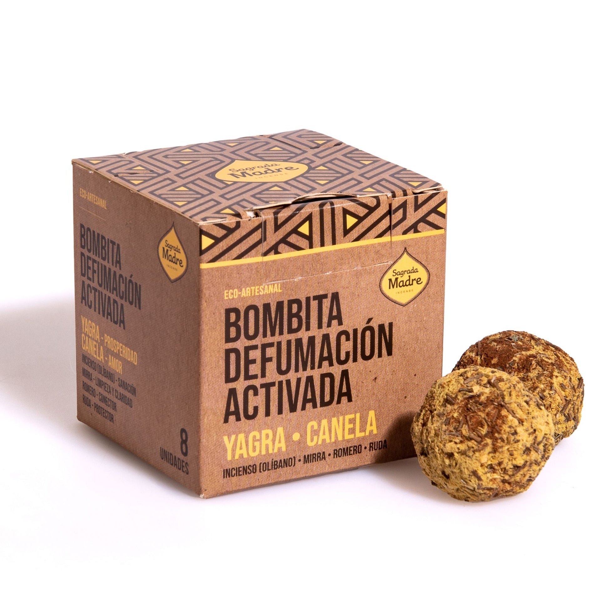 Caja de 8 Bombitas de Incienso Yagra-Canela - Bombitas de Incienso Naturales