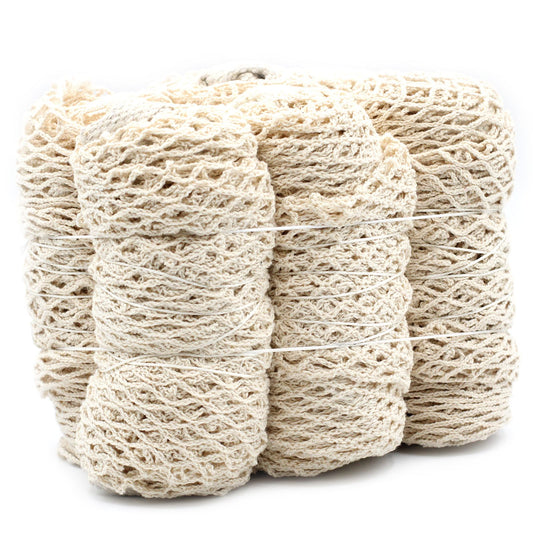 Bolsa de Malla de Algodón Puro - Natural - Bolsa de Malla de Algodón y Yute Suave Puro
