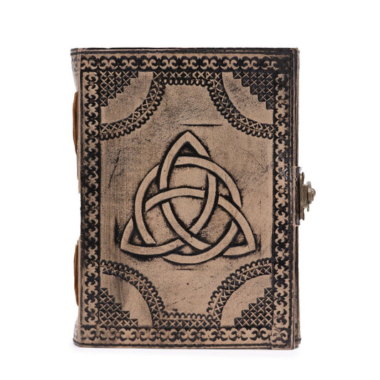 Cuaderno Esotérico Truetra de Círculo - Vintage con Borde de Costura - Cuadernos de cuero – diarios de estilo vintage