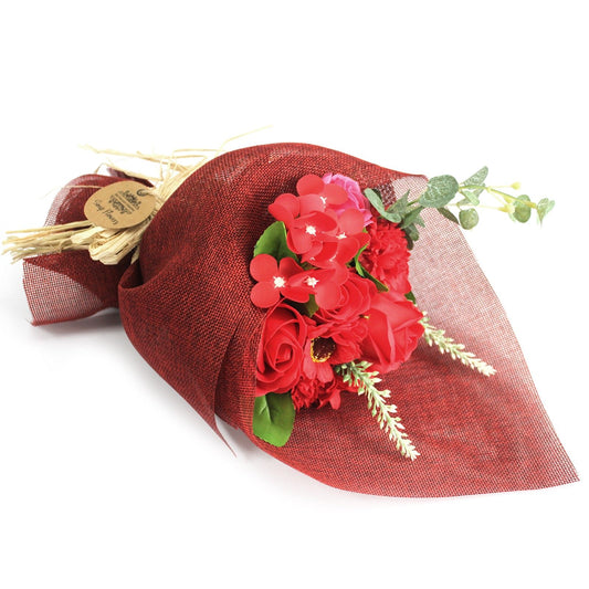 Ramo de Flores de Jabón Artesanal · Rojo Pasión