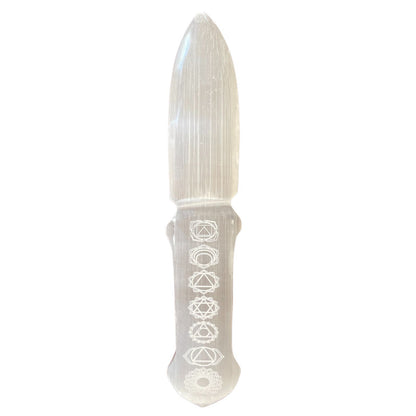 Cuchillo Ritual Selenita - Chakra - Cuchillos Rituales de Selenita
