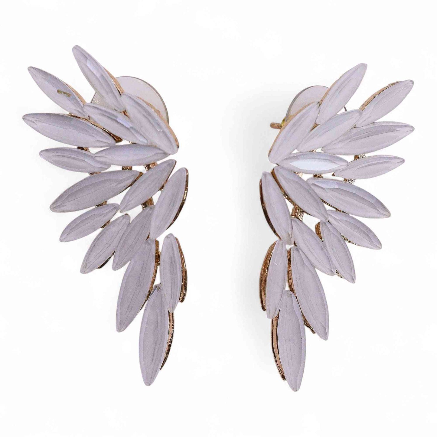 Pendientes de Cristal Vintage - Alas de ángel - Perla
