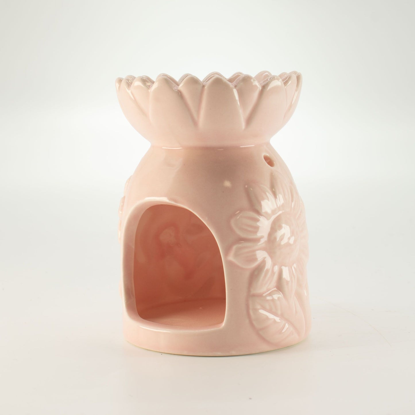 Quemador de aceite de girasol cerámico - Rosa pastel
