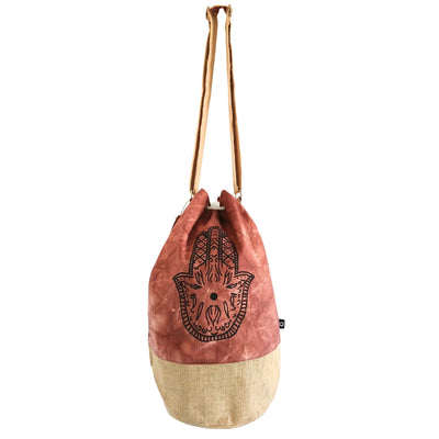Sac à dos 100% Naturel - Effet Lavé Terre Cuite - Hamsa