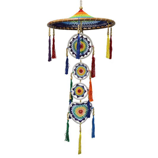 Large Dramatic Dreamcatcher - Vivid Rainbow