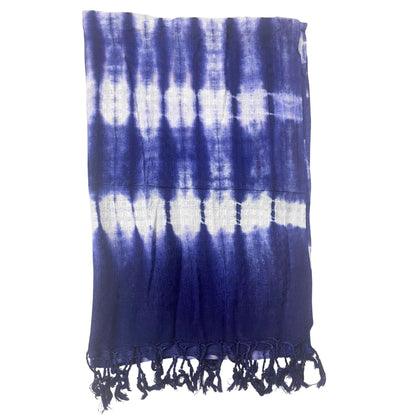 Boho Java Art Estola/Bufanda - Rayas índigo - 62x200cm - Boho Java Art Scarves