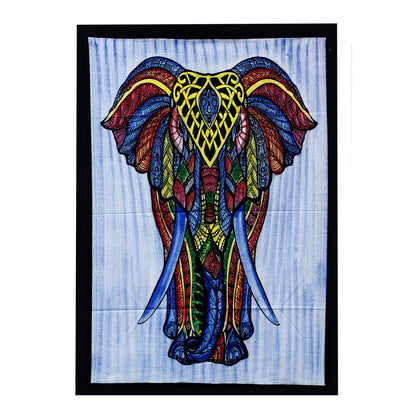 Arte de Pared en Algodón Pintado a Mano - Elefante