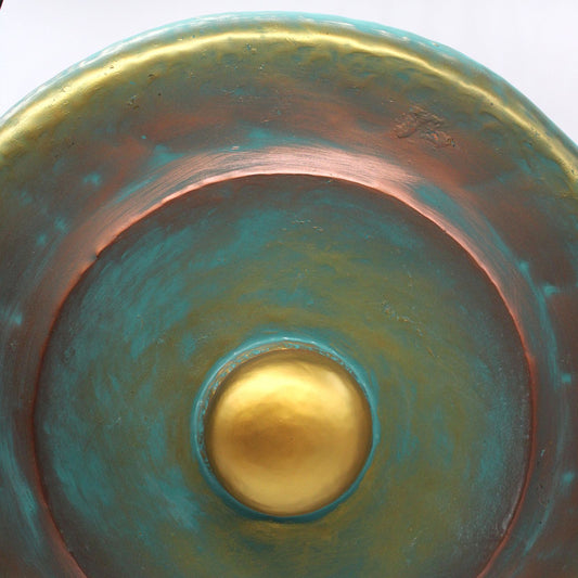 Gong de Meditación Mediano con Soporte - 50cm - Verde