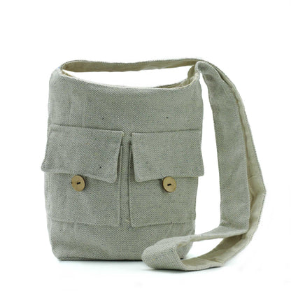 Bolso de Dos Bolsillos Tonos Naturales- Piedra - Mediano - Bolsos de dos Bolsillos Tonos Naturales