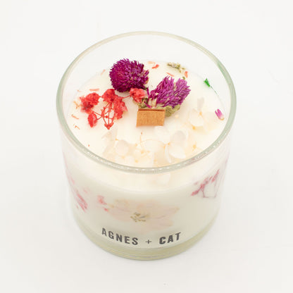 Vela de cera de soja botánica Agnes + Cat - Roses of Sawrey - Agnes + Cat Velas botánicas de cera de soja, Cruelty Free