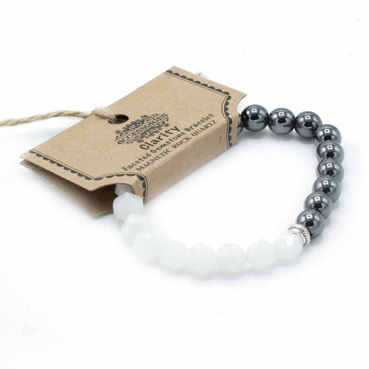 Carved Gemstone Bracelet - Magnetic Quartz Stone