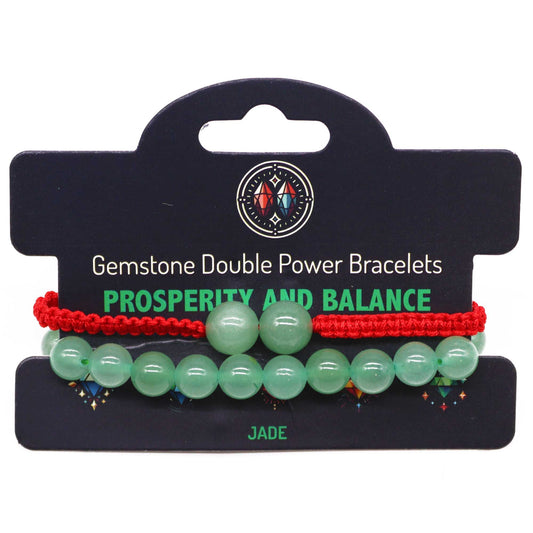 Gemstone Double Power Bracelets - Jade