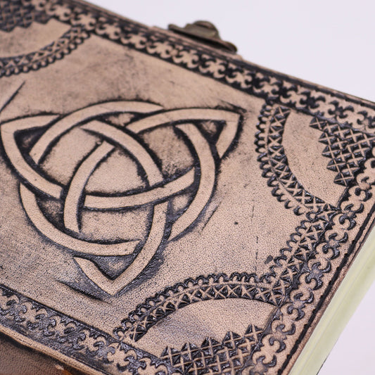 Cuaderno Esotérico Truetra de Círculo - Vintage con Borde de Costura - Cuadernos de cuero – diarios de estilo vintage