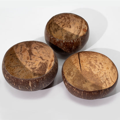 Cuenco pequeño de coco natural Pulido – 7 × 10 cm