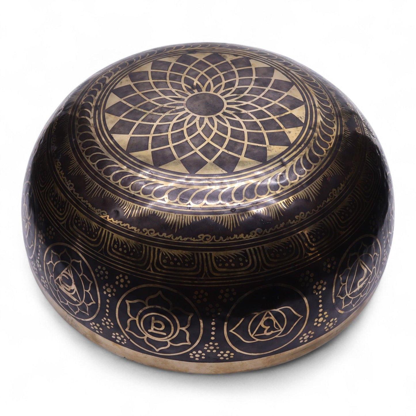 Cuenco Grabado vibracional con patas - 50x20cm (10,7 kg) - Artículos Tibetanos