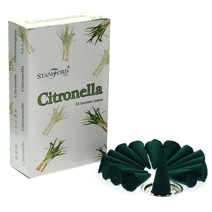 Conos de incienso de citronela - Incienso Stamford Premium Conos
